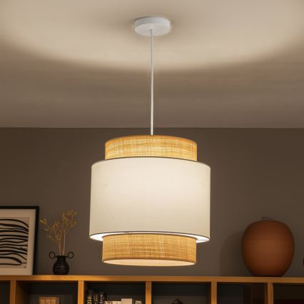 Brilagi - LED-люстра на тросе CERIA 1xE27/40W/230V, диаметр 40 см, бежевый/белый