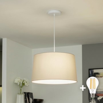 Brilagi - LED-люстра на тросе CERIA 1xE27/40W/230V, диаметр 45 см, бежевая