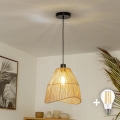 Brilagi - LED-люстра на тросе CERIA BOHO 1xE27/40W/230V, диаметр 30 см, коричневая