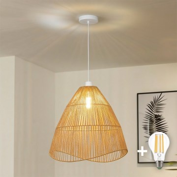 Brilagi - LED-люстра на тросе CERIA BOHO 1xE27/40W/230V, диаметр 70 см, коричневая