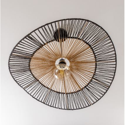 Brilagi - LED-люстра на тросе CERIA BOHO 1xE27/40W/230V, диаметр 80 см, черный/коричневый