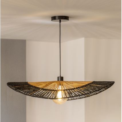 Brilagi - LED-люстра на тросе CERIA BOHO 1xE27/40W/230V, диаметр 80 см, черный/коричневый