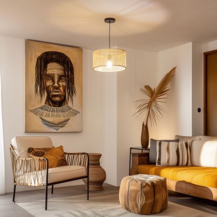 Brilagi - LED-люстра на тросе CERIA BOHO 1xE27/40W/230V Ø 25 см бамбук