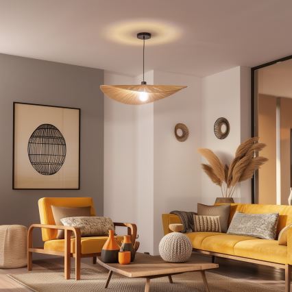 Brilagi - LED люстра на тросе CERIA BOHO 1xE27/40W/230V, Ø 80 см, абажур из рафии