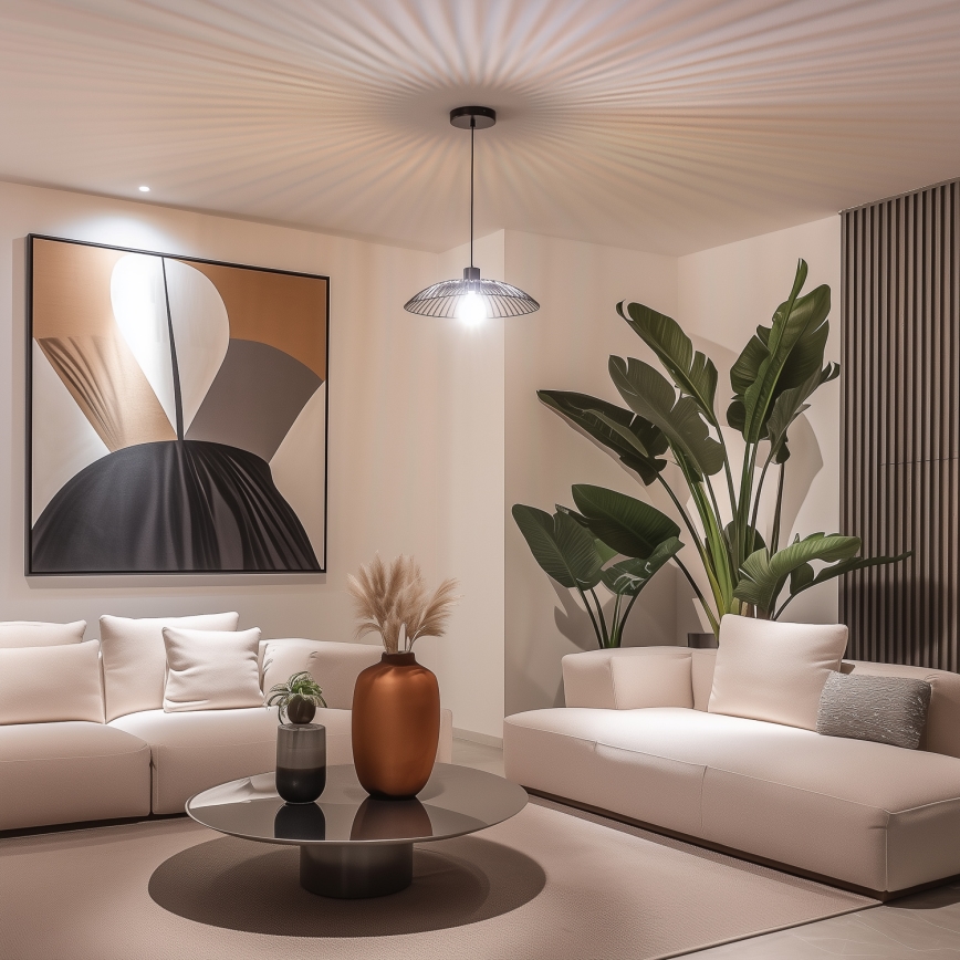 Brilagi - LED-люстра на тросе CERIA WIRE 1xE27/40W/230V Ø 26 см чёрная