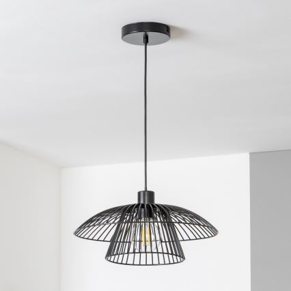 Brilagi - LED-люстра на тросе CERIA WIRE 1xE27/40W/230V Ø 38 см чёрная