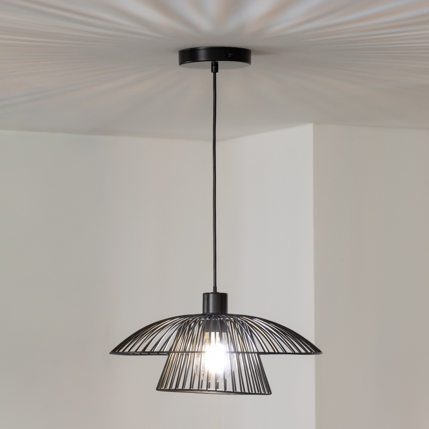 Brilagi - LED-люстра на тросе CERIA WIRE 1xE27/40W/230V Ø 38 см чёрная