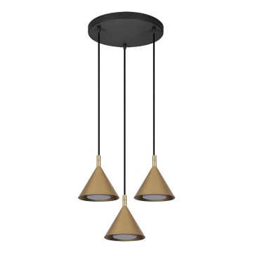 BRILAGI - LED Люстра на тросе CONE TRIPLE ROUND 3xGX53/15W/230V золотая