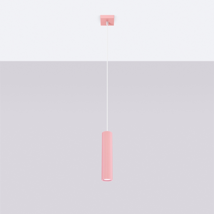 Brilagi - LED люстра на тросе CRESTO 1xGU10/10W/230V розовая