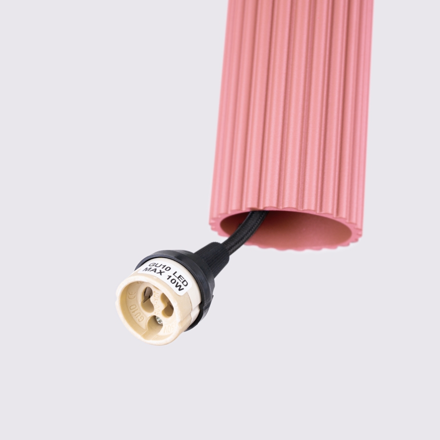 Brilagi - LED люстра на тросе CRESTO 1xGU10/10W/230V розовая