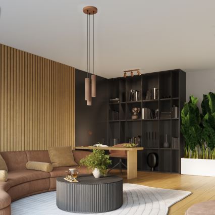 Brilagi - LED люстра на тросе CRESTO 1xGU10/10W/230V коричневая