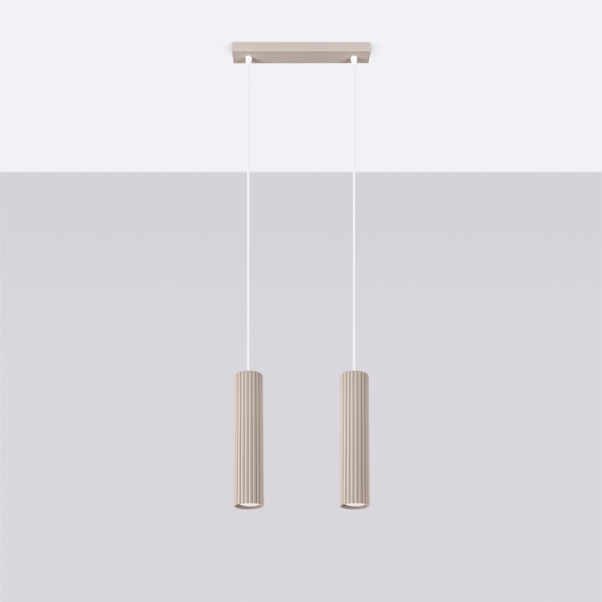Brilagi - LED-люстра на тросе CRESTO 2xGU10/10W/230V taupe