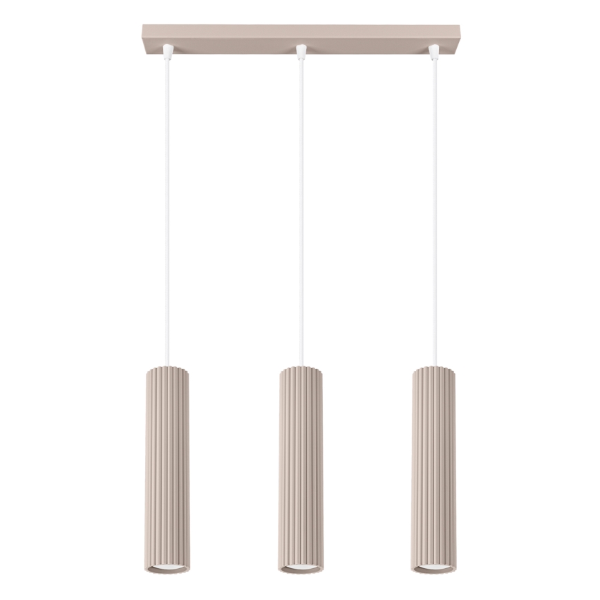 Brilagi - LED-люстра на тросе CRESTO 3xGU10/10W/230V тауп