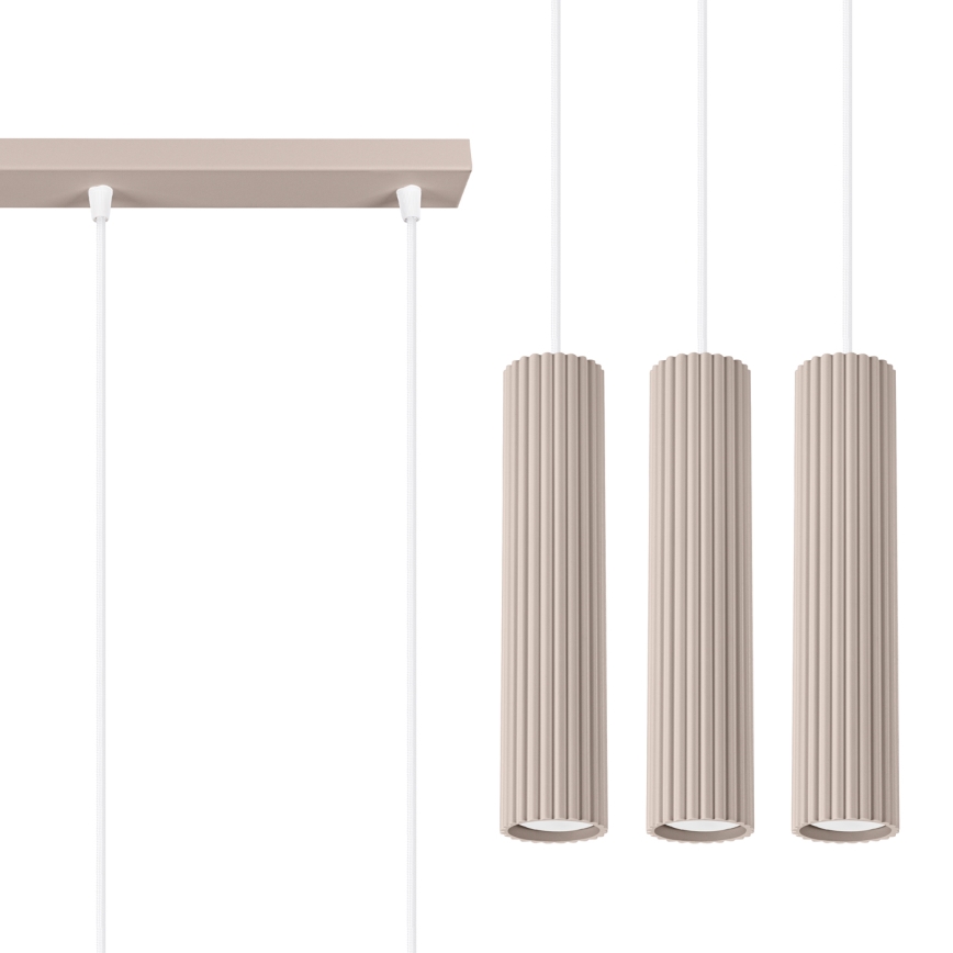 Brilagi - LED-люстра на тросе CRESTO 3xGU10/10W/230V тауп