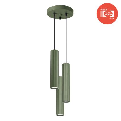 Brilagi - LED-люстра на тросе CRESTO 3xGU10/10W/230V зелёная