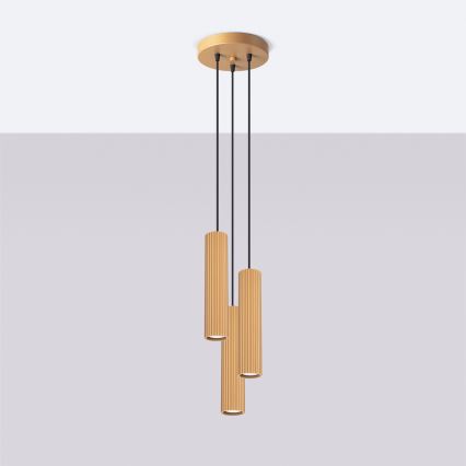 Brilagi - LED-люстра на тросе CRESTO 3xGU10/10W/230V золотая