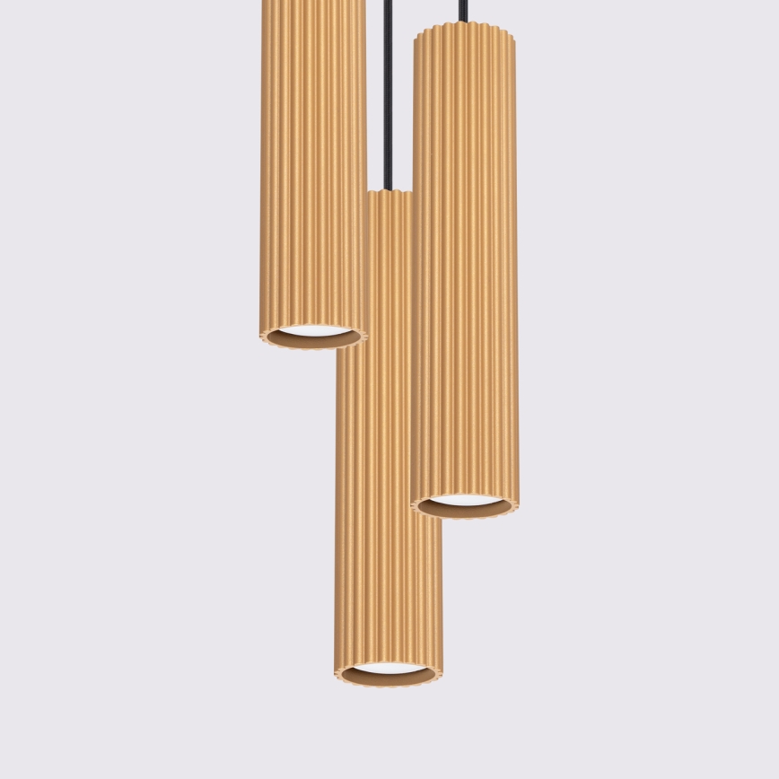 Brilagi - LED-люстра на тросе CRESTO 3xGU10/10W/230V золотая