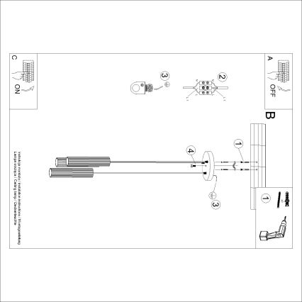 Brilagi - LED-люстра на тросе CRESTO 3xGU10/10W/230V золотая