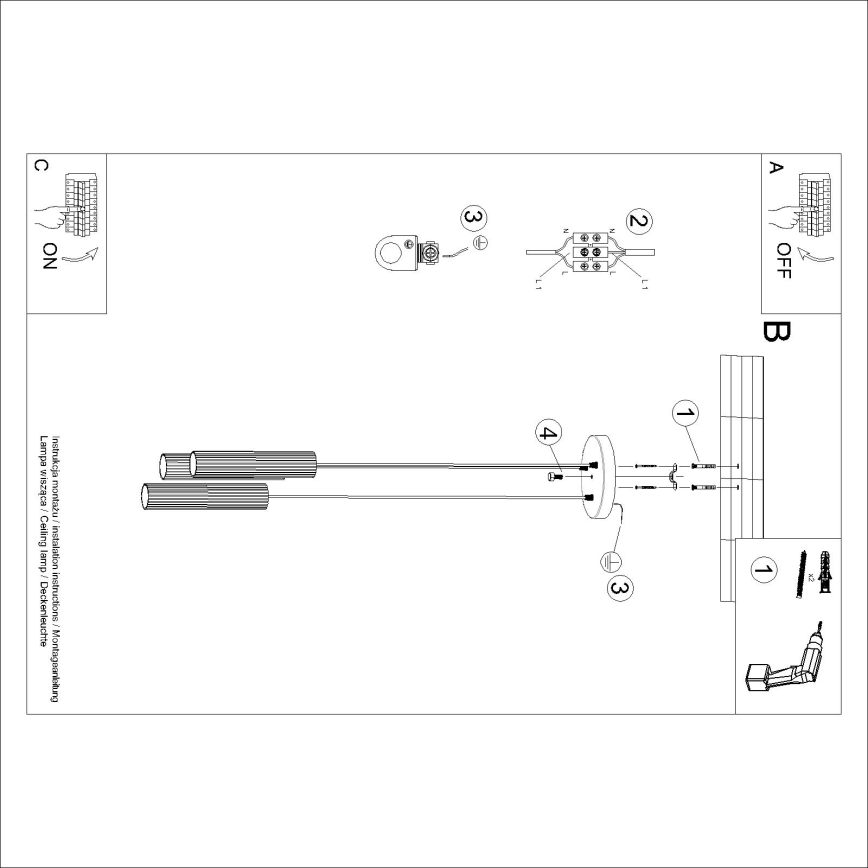 Brilagi - LED-люстра на тросе CRESTO 3xGU10/10W/230V красная