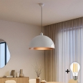 BRILAGI - LED люстра на тросе METALO 1xE27/40W/230V диам. 40 см белая/медная