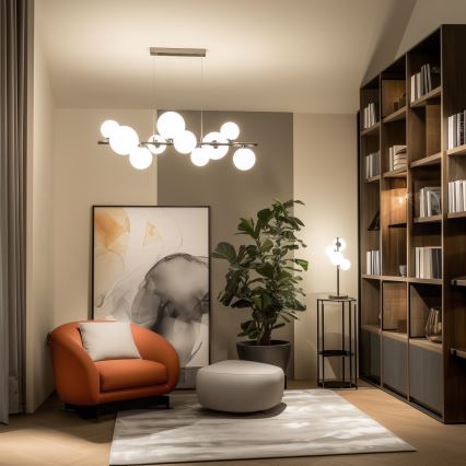 Brilagi - LED люстра на тросе MILLA 10xG9/3W/230V черный хром/белый