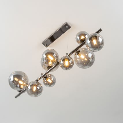 Brilagi - LED-люстра на тросе MILLA 10xG9/3W/230V черный хром/дымчатая