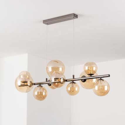 Brilagi - LED-люстра на тросе MILLA 10xG9/3W/230V черный хром/золото