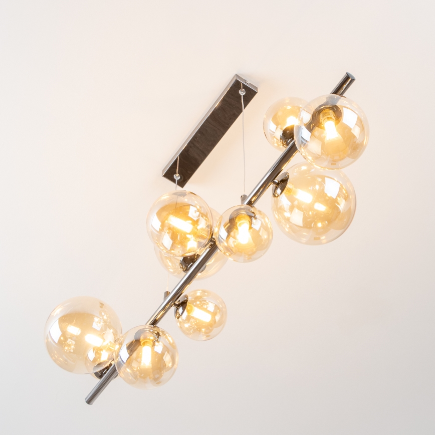 Brilagi - LED-люстра на тросе MILLA 10xG9/3W/230V черный хром/золото