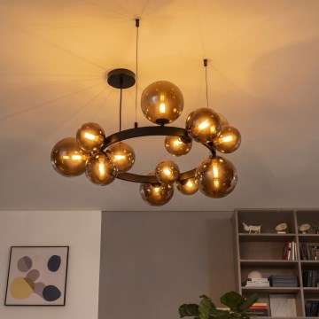 Brilagi - LED-люстра на тросе MILLA 15xG9/3W/230V коричневая/дымчато-коричневая