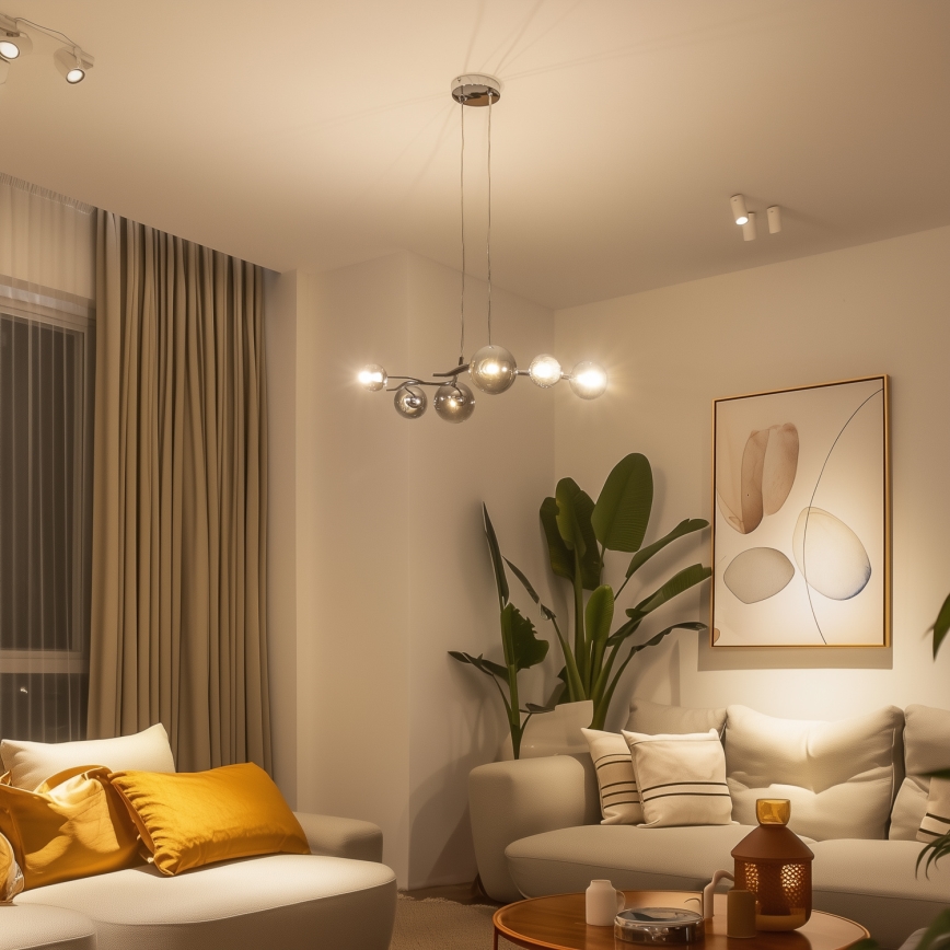 Brilagi - LED-люстра на тросе MISTEL 6xG9/3W/230V черный хром/дымчатый