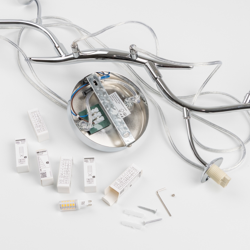 Brilagi - LED-люстра на тросе MISTEL 6xG9/3W/230V черный хром/дымчатый