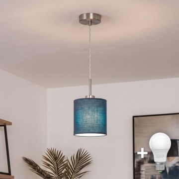 Brilagi - LED-люстра на тросе NUBILA 1xE27/60W/230V диаметр 14 см темно-синий
