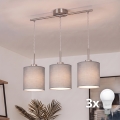 Brilagi - LED люстра на тросе NUBILA 3xE27/60W/230V светло-серая