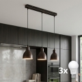 Brilagi - LED-люстра на тросе RIDDY 3xE27/60W/230V медная/патина