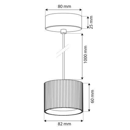Brilagi - LED Люстра на тросе STRIPY 1xGX53/15W/230V чёрная