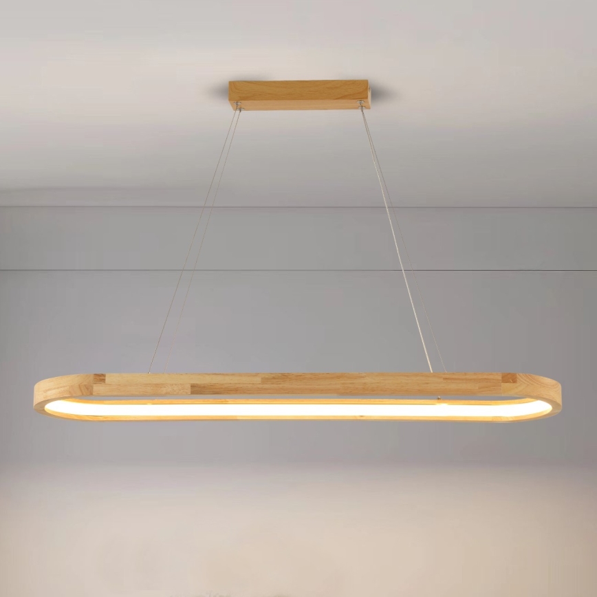 Brilagi - LED-люстра на тросе UMEA WOOD LED/40W/230V 90x22 cm, из дерева