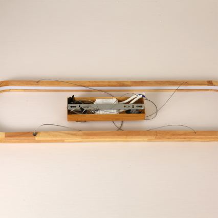 Brilagi - LED Люстра на тросе UMEA WOOD LED/40W/230V 90x22 cm каучуковое дерево