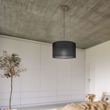 Brilagi - LED Люстра на тросі ANTHONY 1xE27/60W/230V дуб горіх/чорний