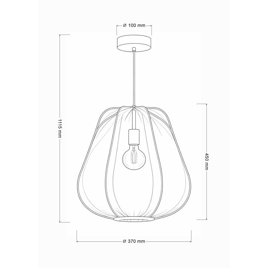 Brilagi - LED люстра на тросі ARVEN 1xE27/8W/230V Ø 37 см бежева