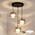 Brilagi - LED люстра на тросі AURA LUX 3xGX53/13W/230V чорна/золота