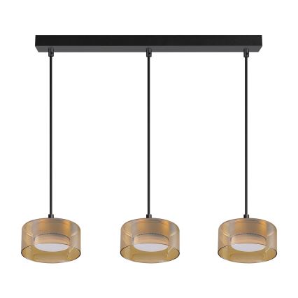Brilagi - LED Люстра на тросі AURA LUX 3xGX53/30W/230V чорна/золота