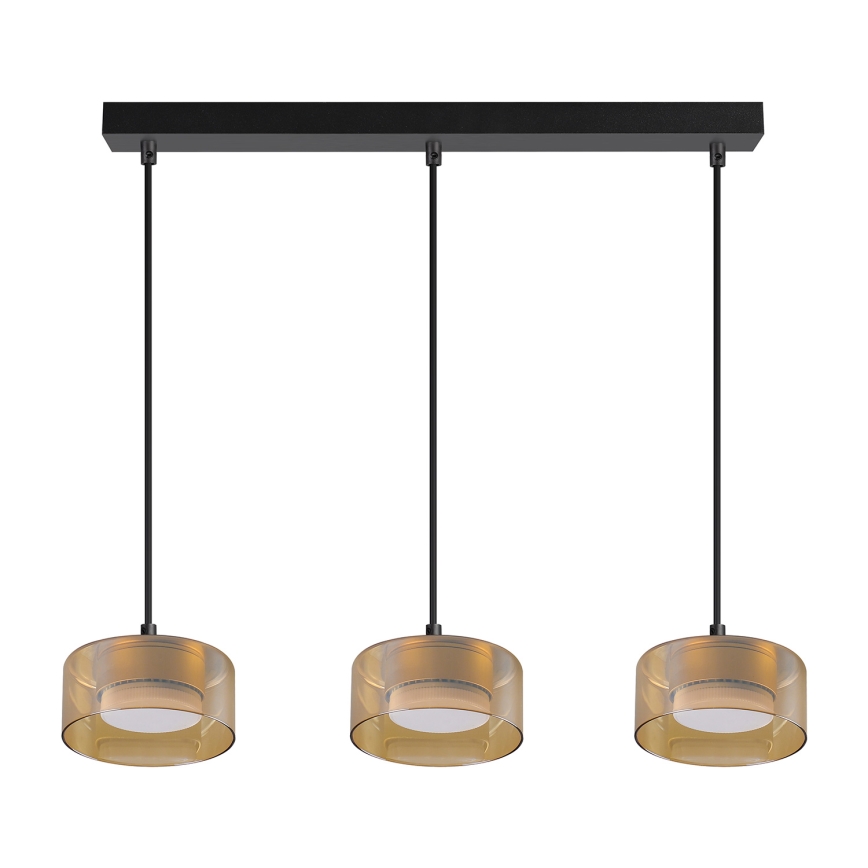 Brilagi - LED Люстра на тросі AURA LUX 3xGX53/30W/230V чорна/золота