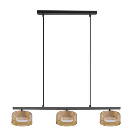 Brilagi - LED Люстра на тросі AURA LUX 3xGX53/30W/230V чорна/золота