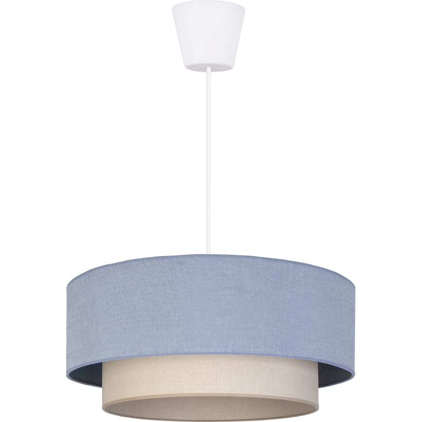 Brilagi - LED люстра на тросі BOHO ECO 1xE27/10W/230V діам. 40 см синя/кремова