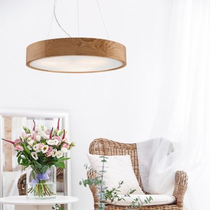 Brilagi - LED люстра на тросі CARVALHO 3xE27/60W/230V дуб діаметр 47,5 см