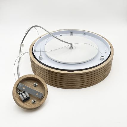 Brilagi - LED-люстра на тросі CARVALHO MODERN 2xE27/60W/230V дуб діам. 37,5 см