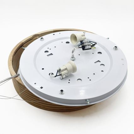 Brilagi - LED-люстра на тросі CARVALHO MODERN 2xE27/60W/230V дуб діам. 37,5 см
