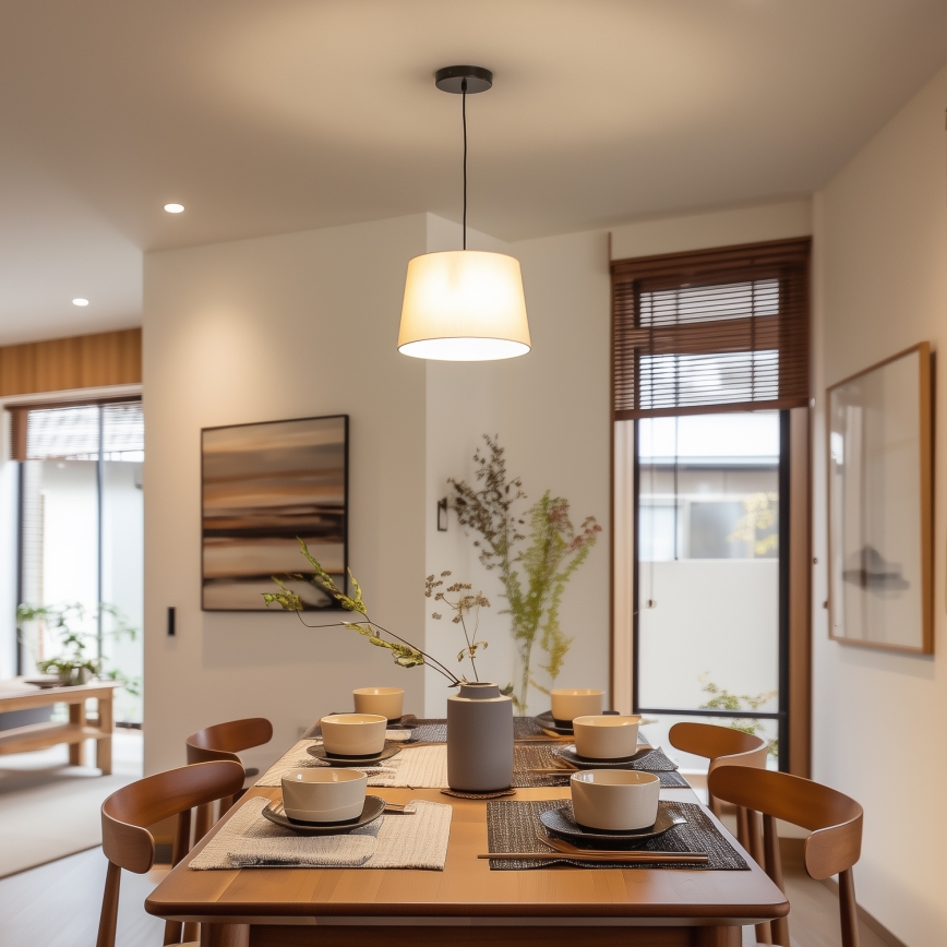 Brilagi - LED-люстра на тросі CERIA 1xE27/40W/230V діам. 30 см бежева