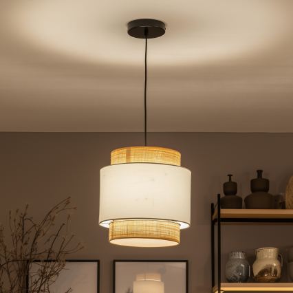 BRILAGI - LED-люстра на тросі CERIA 1xE27/40W/230V діам. 30 см чорна/бежева/біла