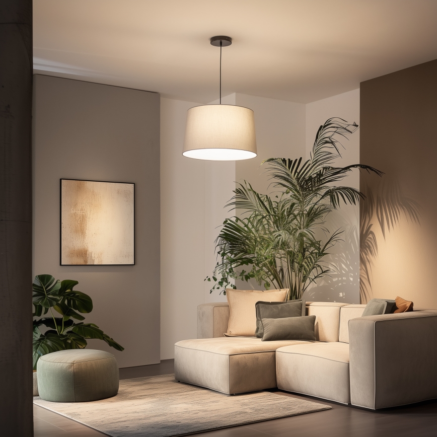 Brilagi - LED-люстра на тросі CERIA 1xE27/40W/230V діам. 45 см сіра